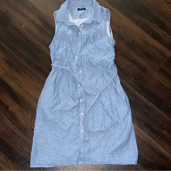 Tommy Hilfiger Light Blue Sleeveless Midi Dress - Picture 2 of 6